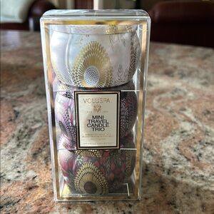 NIB VOLUSPA Mini Travel Candle Trio